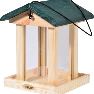 Bird feeder with hanging feed silo (21097e)