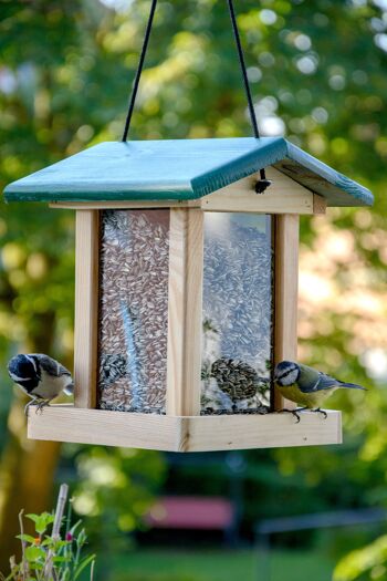 Mangeoire à oiseaux avec silo suspendu (21097e) 6