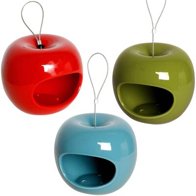 Elegant ceramic feeder in apple shape (set of 3) (10100e)