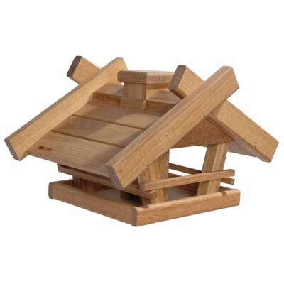 Large oak bird house "Gartenwald" with feed silo (46510e)