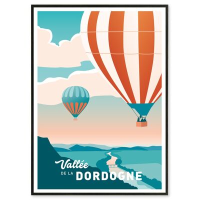 Affiche Vallée de la Dordogne 30x40cm