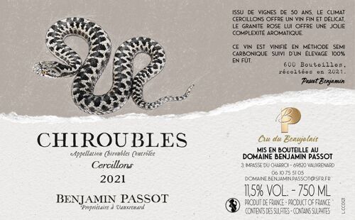 Chiroubles "Cercillons" 2022    crus beaujolais