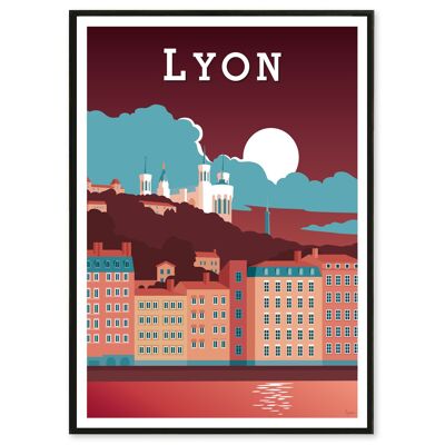 Affiche Lyon 30x40cm