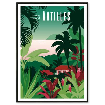 Affiche Les Antilles 30x40cm