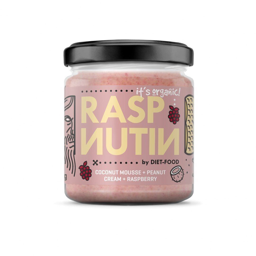 Bio Coconut Cream with Nuts and Raspberries 200 g