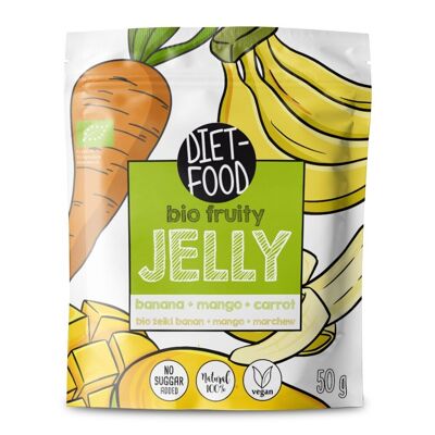 Bio-Fruchtgelee – Banane, Mango und Karotte, 50 g