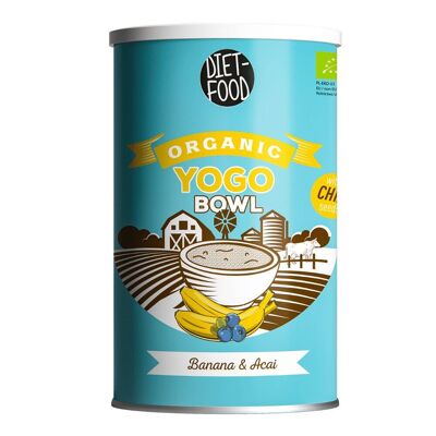 Bio Yogo Bowl mit Chia – Banane & Acai – Kraft Tube 500 g