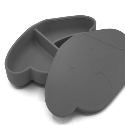 Lunchbox in silicone Milo the Dog Storm Grey