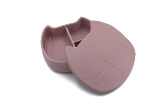 Silicone Lunchbox Pippa the Cat Dusty Mauve