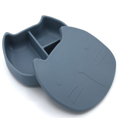 Silicone Lunchbox Pippa the Cat Smokey Blue