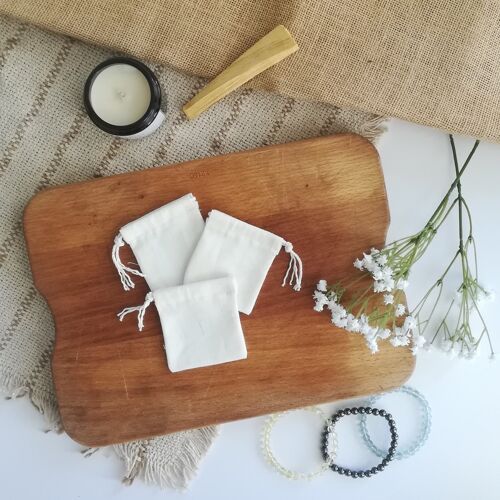 Sachet de thé en tissus lavable et réutilisable en coton bio spéciale contact alimentaire pour infusion, thé et roiboos en vrac