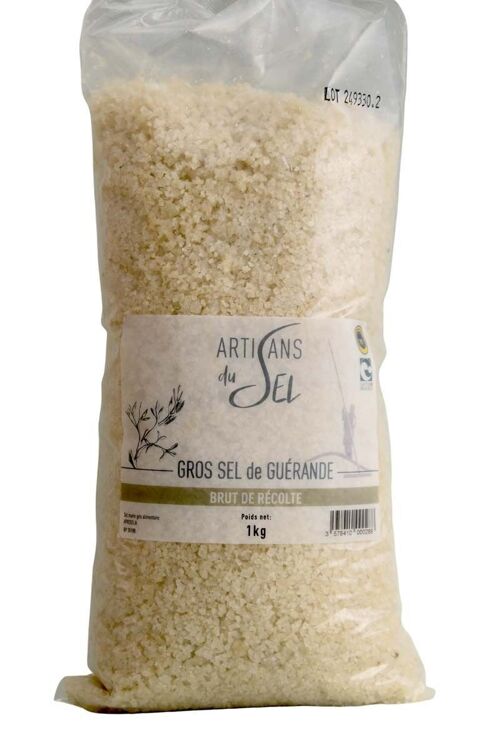 Gros sel de Guérande brut de récolte - 1kg