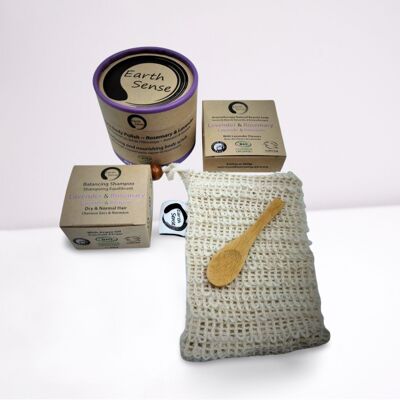 Geschenkset - Spa Lavendel & Rosmarin - 1 Stück - 100% Papierverpackung