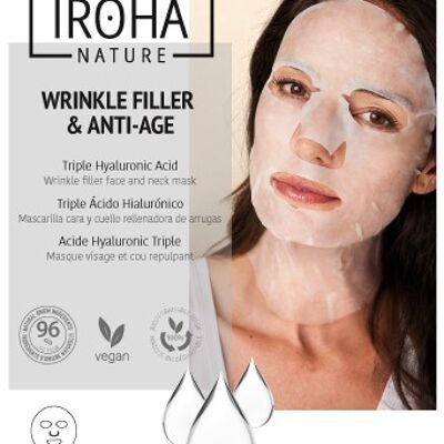 WRINKLE FILLER & ANTI-AGE MASK Triple Hyaluronic Acid Face and neck wrinkle filling mask