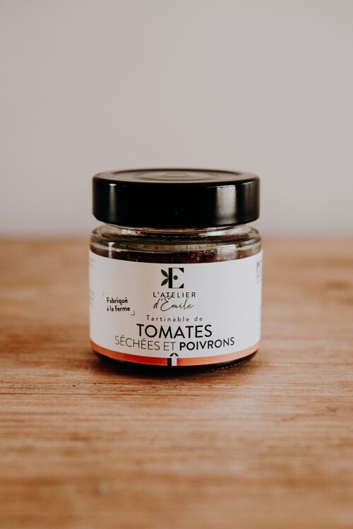 Tartinade de tomates séchées et poivrons grillés