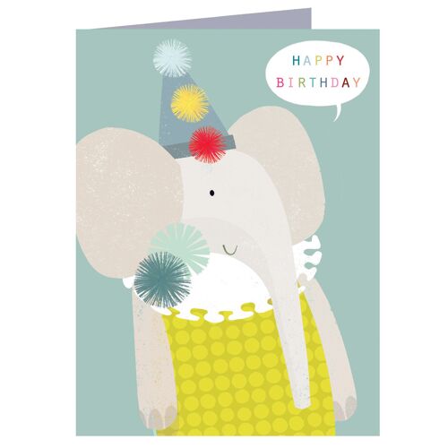 TY01 Mini Elephant Birthday Card