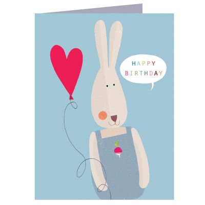 TY02 Mini-Kaninchen-Geburtstagskarte
