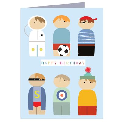 TY15 Mini Peg People Birthday Card