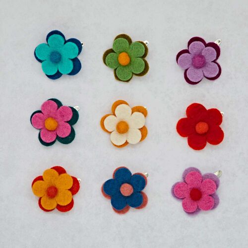 Felt Flower Hair Clip