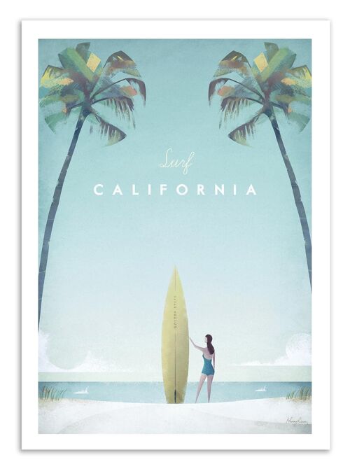 Art-Poster - Surf California - Henry Rivers W17402-A3