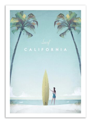 Art-Poster - Surf California - Henry Rivers W17402-A3 1