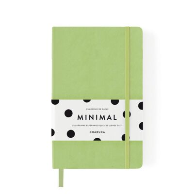 Minimal notebook. Matcha. Stripes