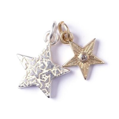 StarLight M SilverShiny & Star S GoldShiny, Amulett Twin