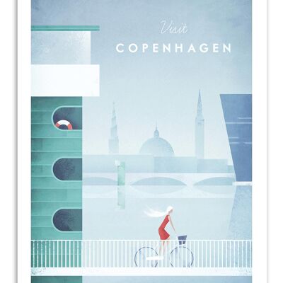 Poster d'arte Visita Copenaghen - Henry Rivers W17403