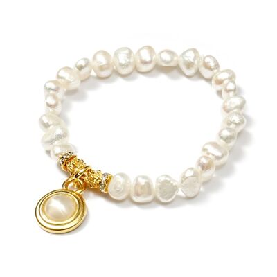 Bracelet Perles Hawaï Or Brillant