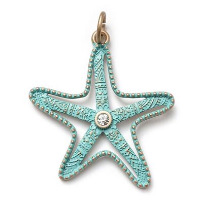 Starfish turquoise, amulet L