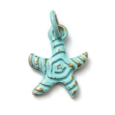Starfish turquoise, amulet S