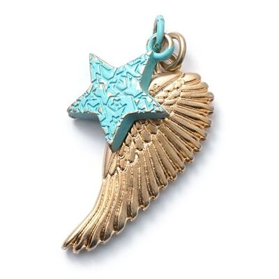 StarLight M Turquoise & Wings M GoldShiny, Amulet Twin