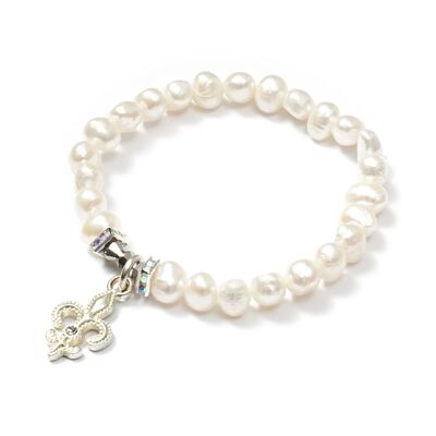 Bracelet Perles Hawaï Argenté Brillant