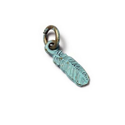 Feather turquoise, amulet S