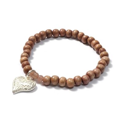 EsTrenc Pulsera Cappuccino PlataBrillo