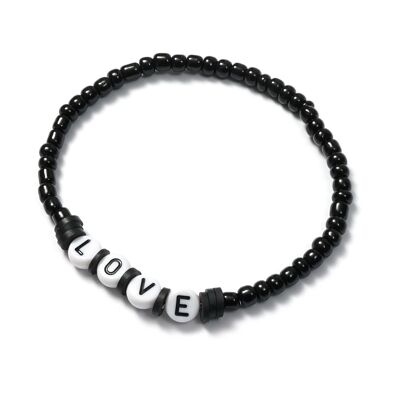 Pulsera Boho LOVE Negro