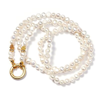 Hawaii GoldShiny 88, long freshwater pearl interchangeable necklace