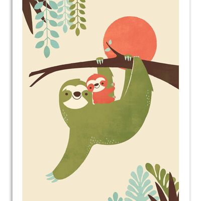 Art-Poster - Mama Sloth - Jay Fleck W17626-A3