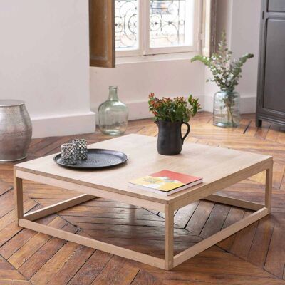 Square coffee table in natural oak FSC Mood