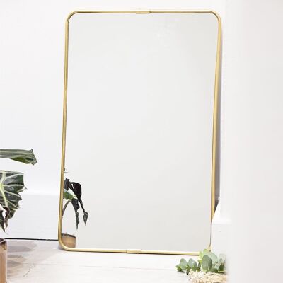 Miroir rectangulaire en laiton doré 85 x 55 cm - Chaumont
