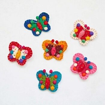 Broche papillon en feutrine 6