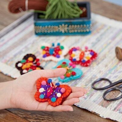 Felt Butterfly Brooch