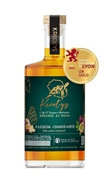 Rhum arrangé "PASSION / GINGEMBRE" Médaille d'OR 2023 1