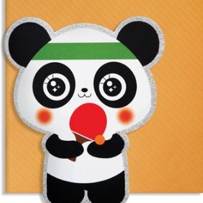 Panda coupe mignonne carte