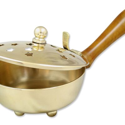 Incense pan with wooden handle 1