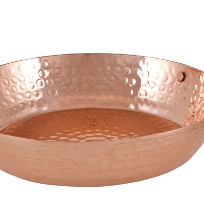 copper pan open