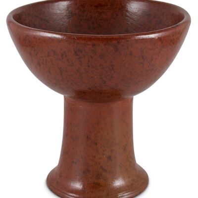 Clay incense goblet brown