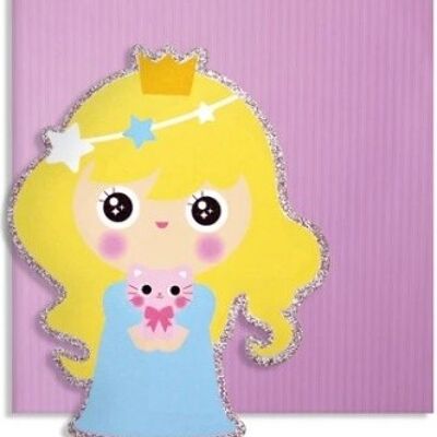 Princesse mignonne coupe carte