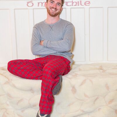 Flannel Lounge Pants - Red Tartan (LV27)