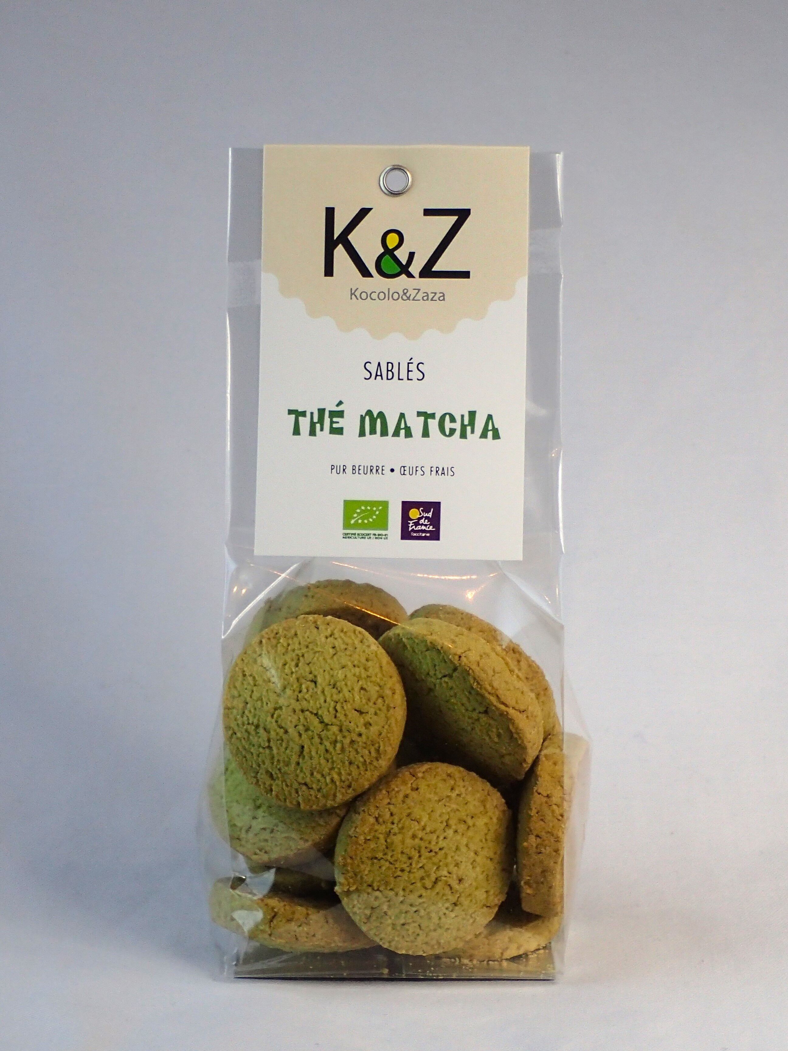 Biscuit range "Traditional Sablés" matcha tea flavor in 120g bag